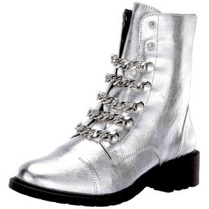 Sam Edelman Circus silver boots.